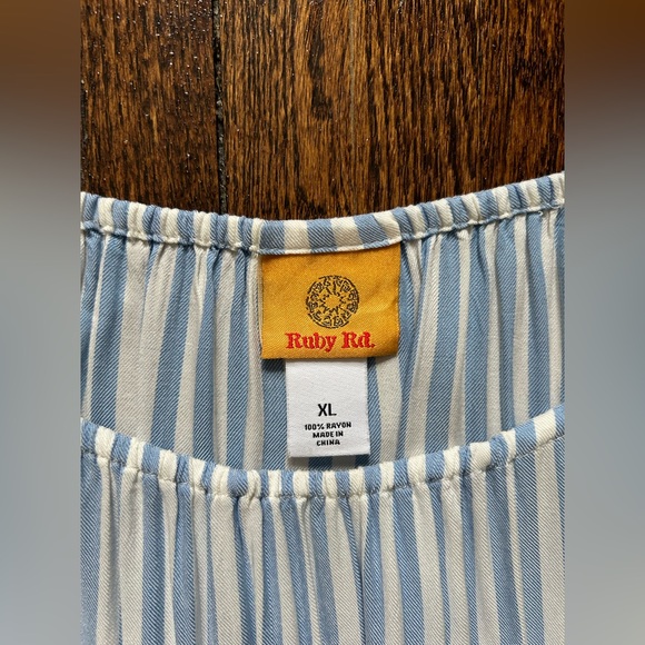 Ruby Road Lace Pinstripe Blouse - Picture 5 of 15